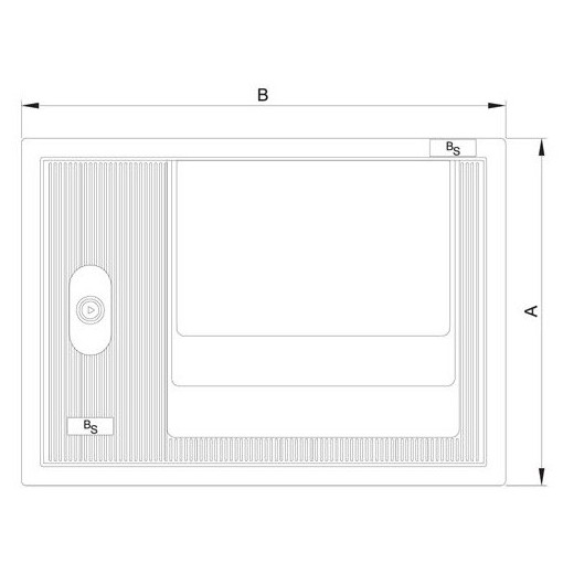 PUERTA CON MARCO DE POLIESTER SIN MIRILLA 320 x 446