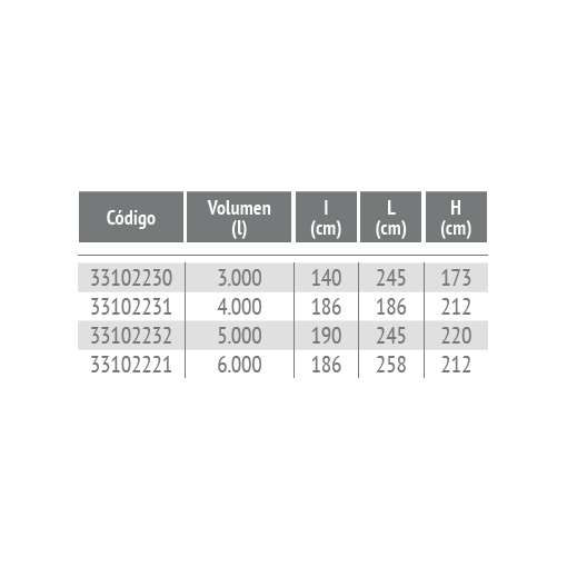 Depósito Horizontal Para Enterrar TANK-R RIUVERT
