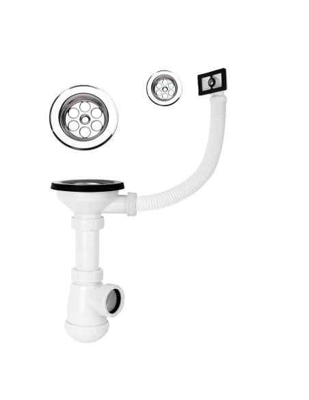 Sifon Bot.Sal.Incl.Valv.Pila Gran. 1 1/4 - IBIDE