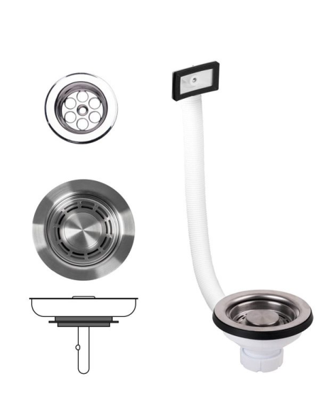 V.Cesta C/Reb.Inox.Mate.M.1 1/2-114 Lux - IBIDE