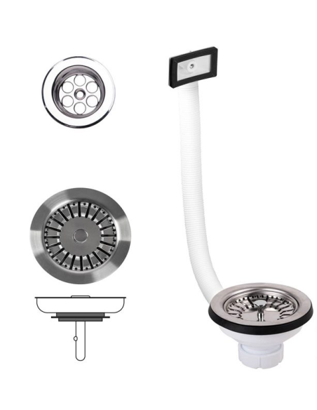 Valvula Cesta Fregadero Rebosa 1 1/2-114 - IBIDE