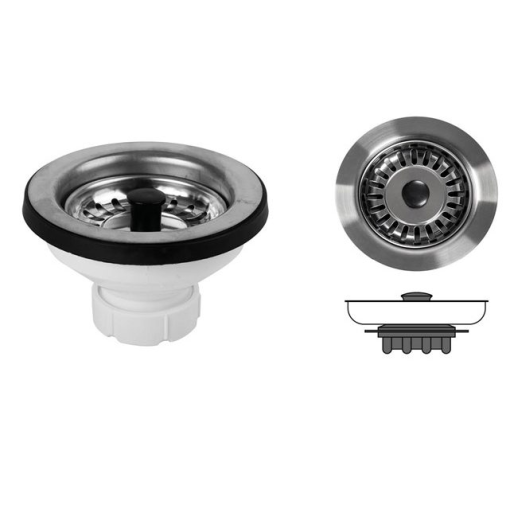 Valvula Cesta Fregadero Inox 1 1/2-113 - IBIDE