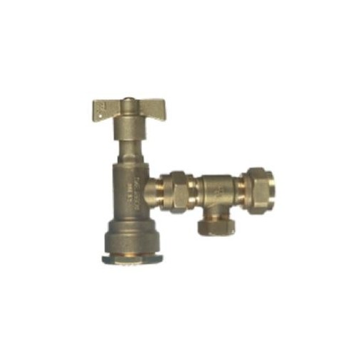 VÁLVULA DE SALIDA ACOMETIDA CON PURGA Y CONEXIÓN A P-E Ø EXT 25 DN 13-15