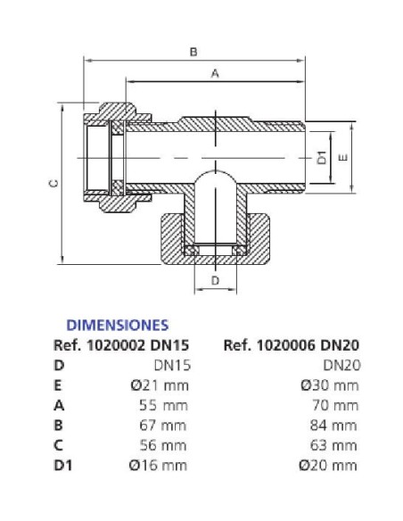 Cuerpo Purga Para Válvula De Salida para Contador DN 15-20