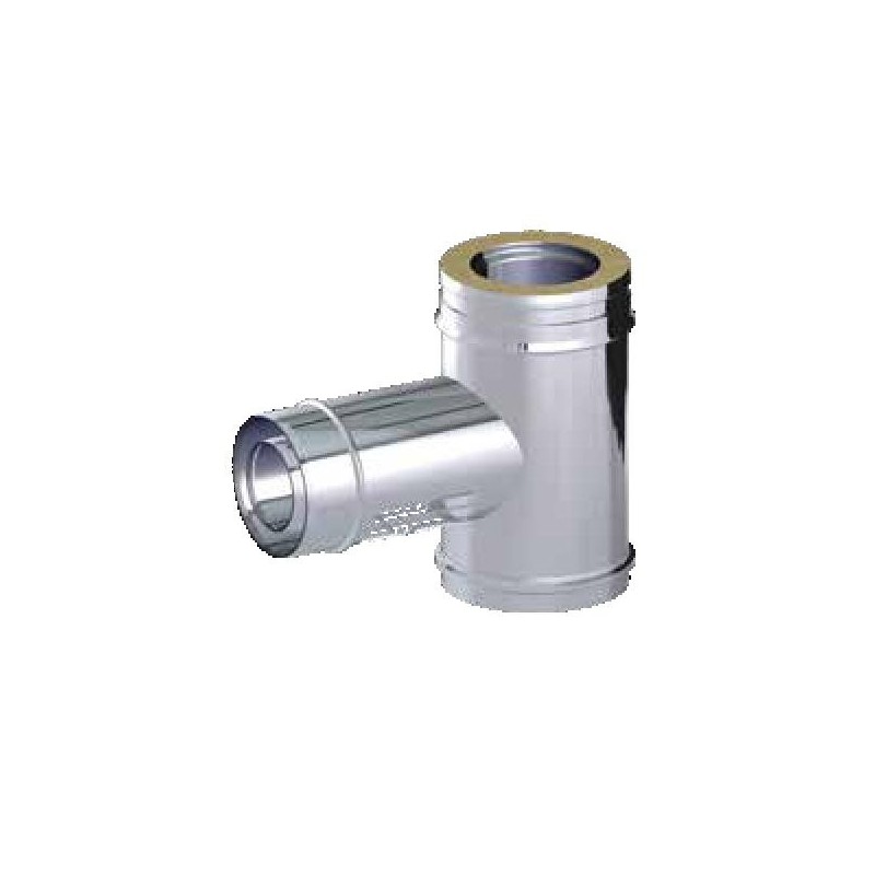 Anclaje regulable corto 70-120 mm tubo estufa inoxidable Aisi 304