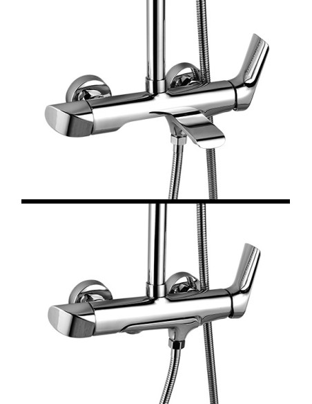 Conjunto de ducha Con Griferia Monomando Para Bañera TEBAS