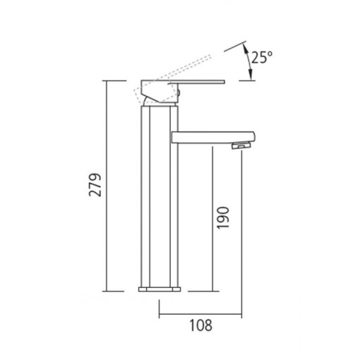 Grifo Monomando Lavabo Alto BOSTON