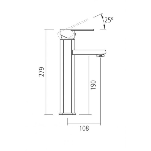 Grifo Monomando Lavabo Alto DETROIT