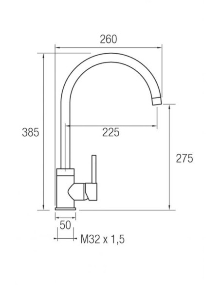 Grifo Monomando Para fregadero KANSAS