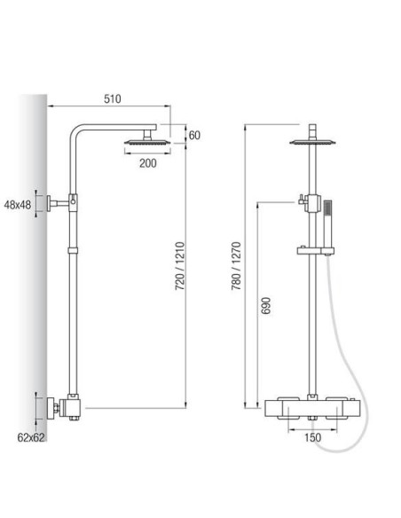 Conjunto De Ducha Con Griferia Termostática TENERIFE