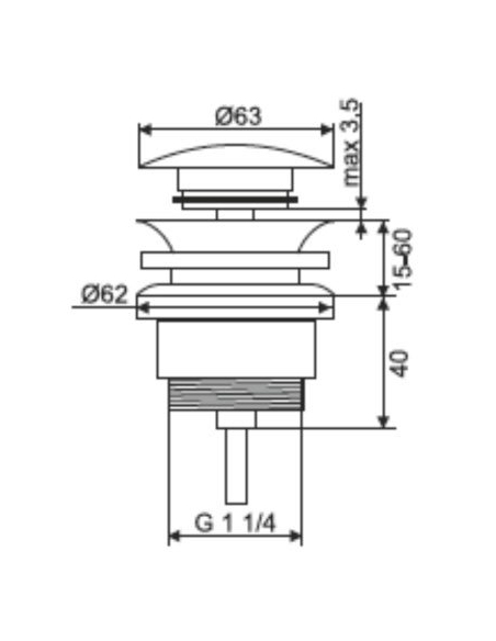 Válvula Click Clack