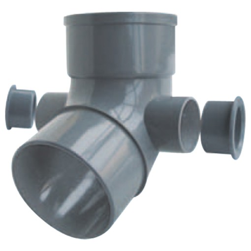 A-281 CODO M-H 67º CON DOS TOMAS LATERALES DE 50 EVACUACIÓN