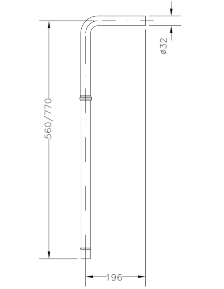 Tubo Cromado Extensible 1" GENEBRE