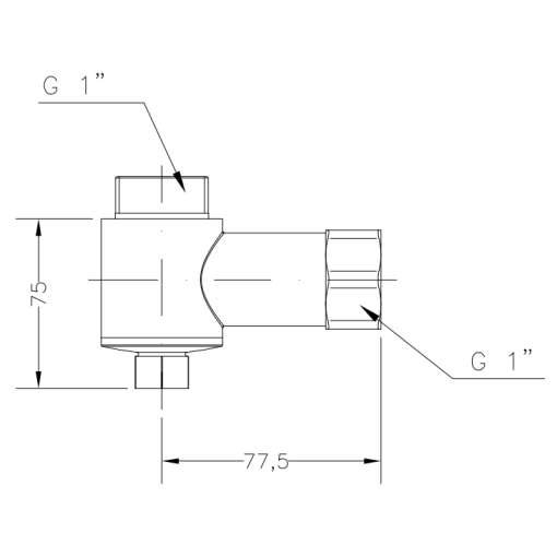 Adaptador Lateral De 1" Para Válvula De Descarga GENEBRE