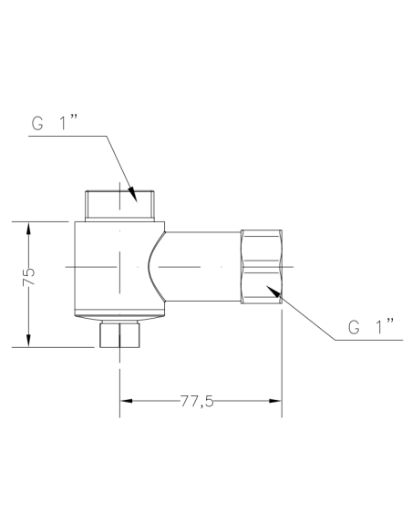 Adaptador Lateral De 1" Para Válvula De Descarga GENEBRE
