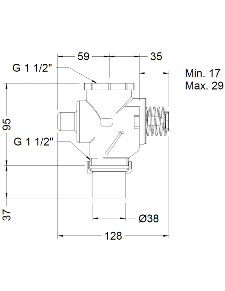 Válvula De Descarga para empotrar de 1 ½” GENEBRE