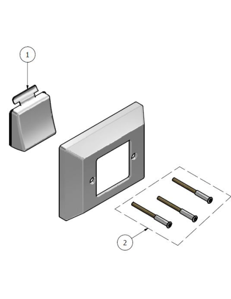 Kit Placa/Pulsador Tecla GENEBRE