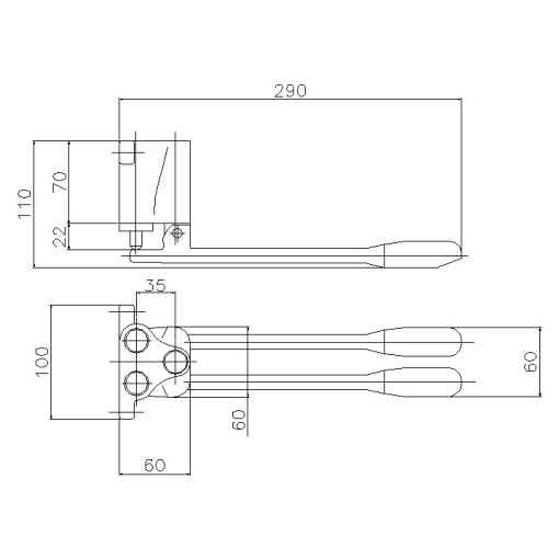Grifo Vertical Doble Pedal 1/2 GENEBRE