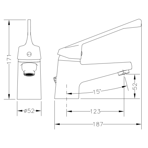 Monomando Lavabo Medical Cromo GENEBRE
