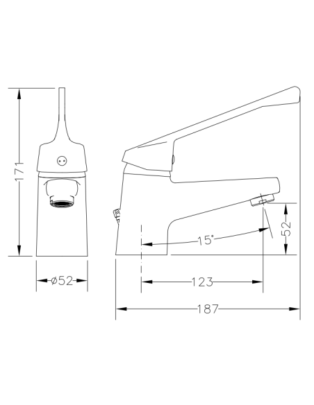 Grifo Monomando De Lavabo Medical PLUS GENEBRE