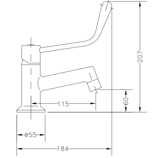 Grifo Medical Repisa Mez. 1/2" GENEBRE