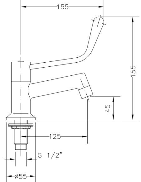 Grifo Medical Repisa 1/2"      GENEBRE
