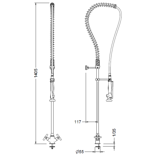 Columna Prelavabo Monobloc     GENEBRE