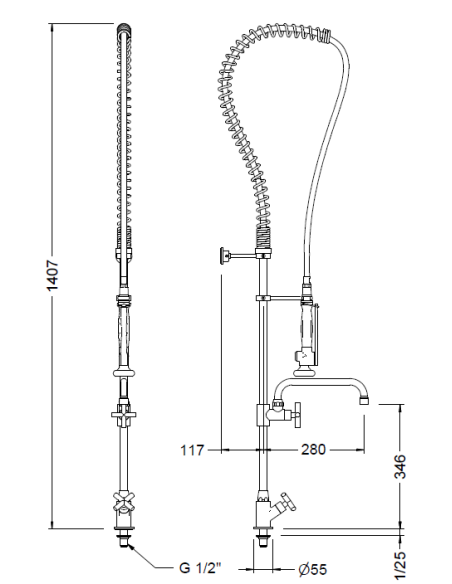 C. Prelavado Alta C/Grifo Vert GENEBRE