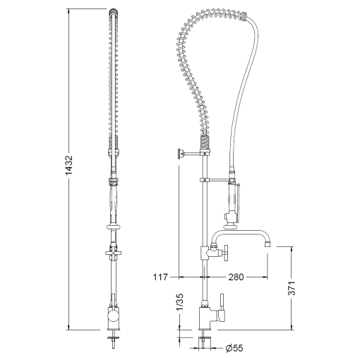 C. Prelavado Alta C/Mon. Mezcl GENEBRE
