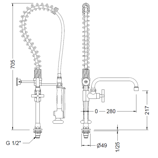 Columna Prelavado C/Caño       GENEBRE