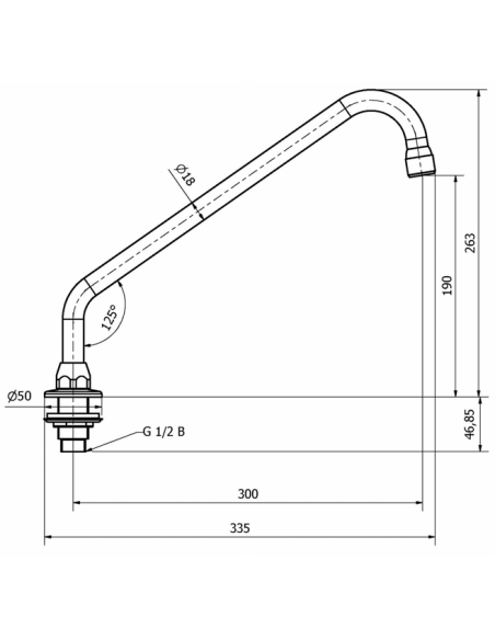 Caño Profesional Para Fregadera GENEBRE
