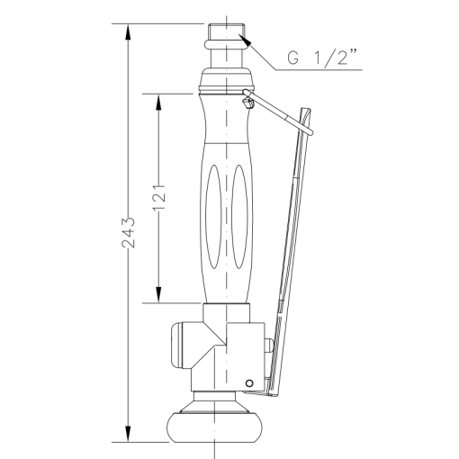 Grifo Ducha Prelavado 1/2"     GENEBRE