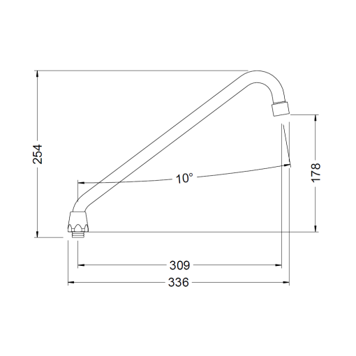 Caño Tubo Inclinado            GENEBRE