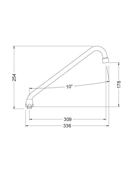 Caño Tubo Inclinado            GENEBRE