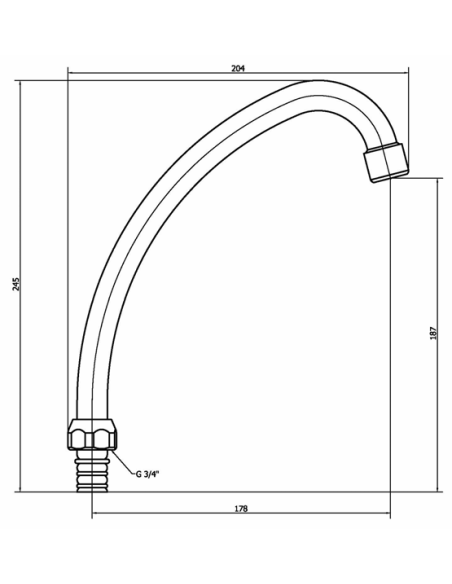 Caño Tubo Vertical             GENEBRE