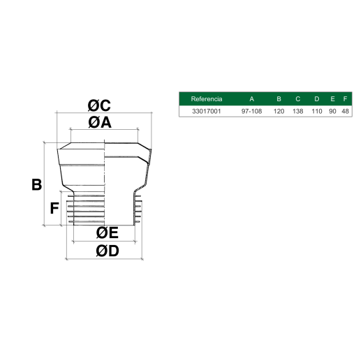 Mks7 Manguit.Elastico Recto 90 RIUVERT