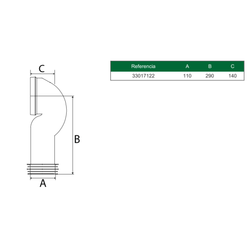 Manguito Acodado Dual Ahorra Espacio Multikwik S-234 RIUVERT