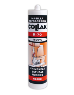 Masilla R-70 De Alta Temperatura Negra 310 Ml. COLLAK