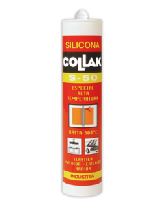 Silicona S-50 De Alta Temperatura Negra 280 Ml. COLLAK
