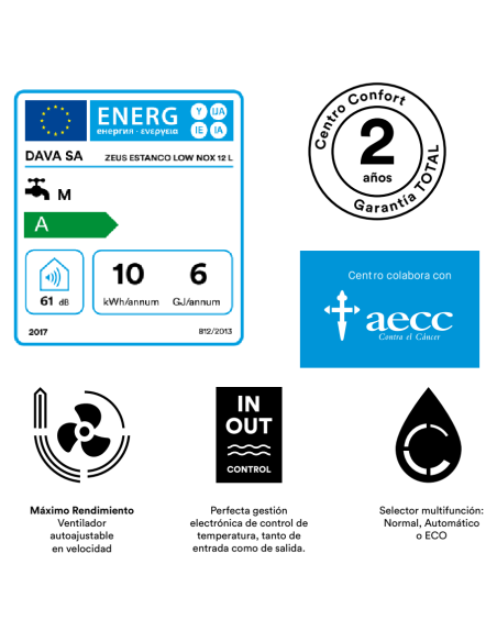 Calentador Estanco ZEUS NOX - CENTRO