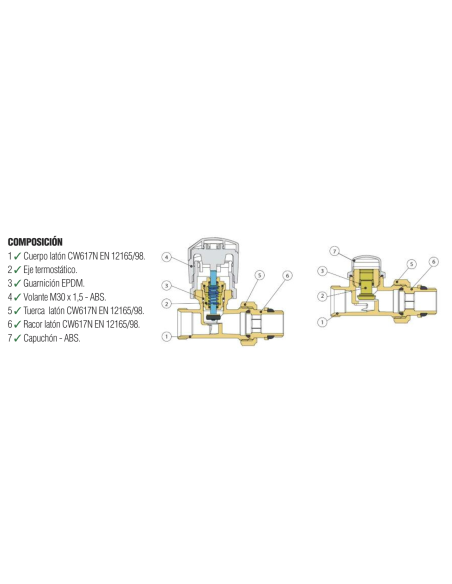 Kit Válvula Y Detentor Cromados Recto 1/2" M24X19