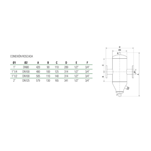 Desfangador Magnético 1" C/Aisto.
