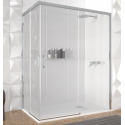 set shower screen HOUSTON + Shower plate PIZARRA