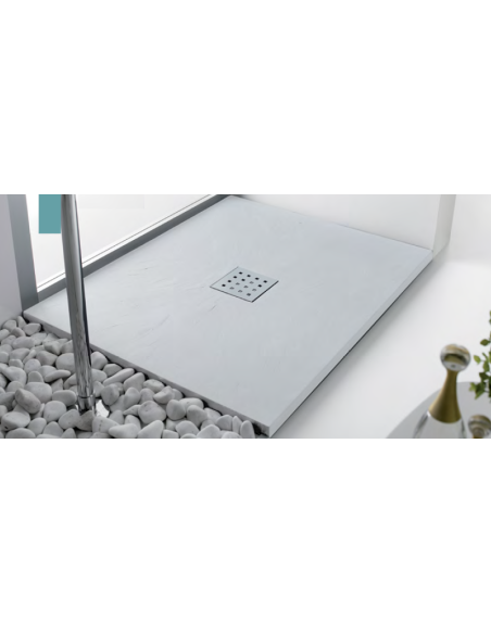 CONJUNTO MAMPARA + PLATO DE DUCHA PIZARRA