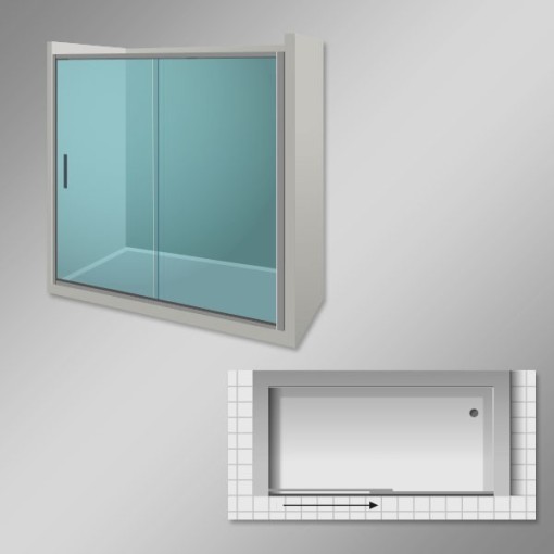 CONJUNTO MAMPARA + PLATO DE DUCHA PIZARRA