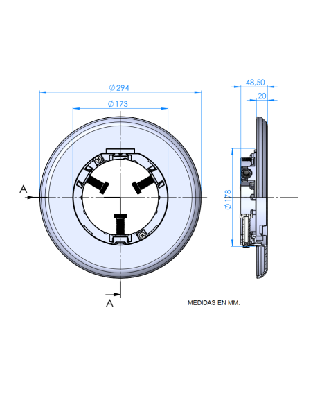 Embellecedor Blanco + Punto De Luz Blanco FlexiNiche ASTRALPOOL