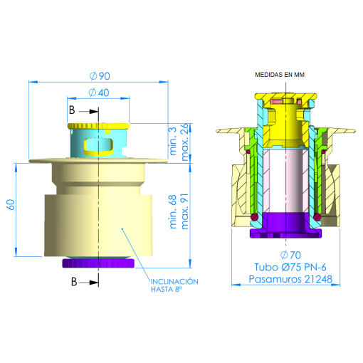 Boquilla Net´N´Clean Con Rótula Para Hormigón ASTRALPOOL