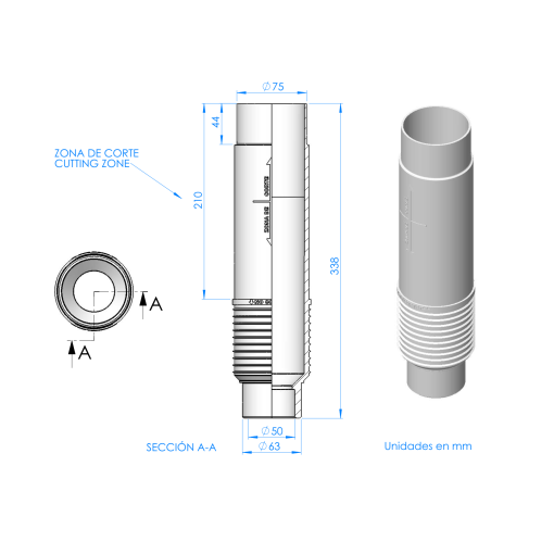 Pasamuros Para Boquilla Net'N'Clean - ASTRALPOOL