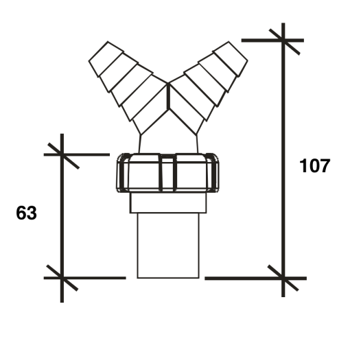 Toma Doble Desagüe Encolar Para Electrodomésticos R-99 RIUVERT