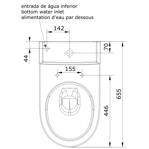 Inodoro S/V Bco SANLIFE - UNISAN